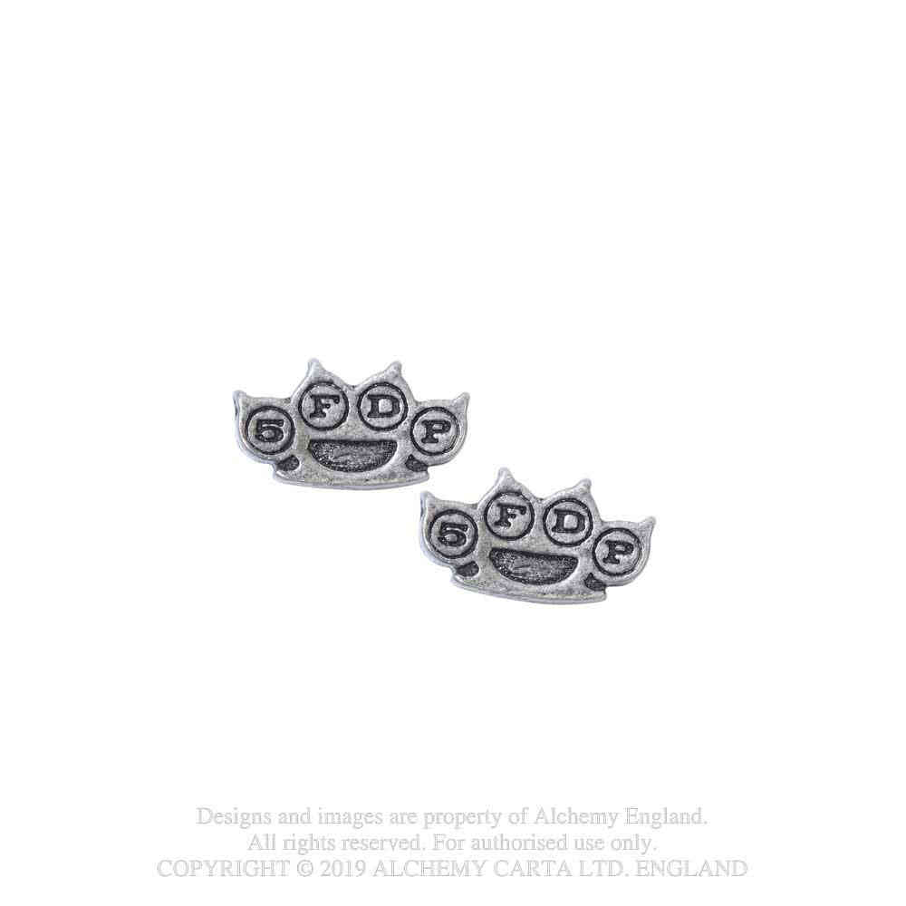 Alchemy Five Finger Death Punch - Knuckleduster Boucles d'oreilles - Couleur argent